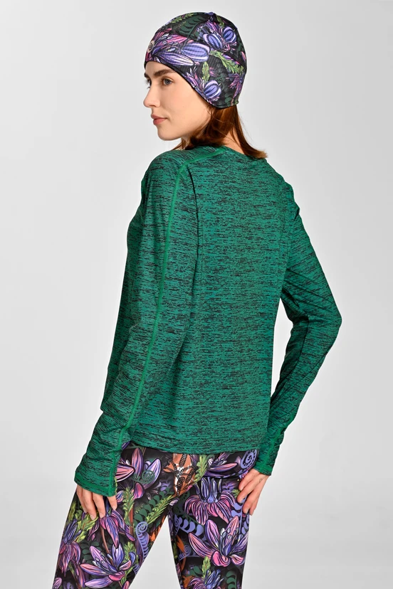 Blouse Basic Melange Fern Green - packshot