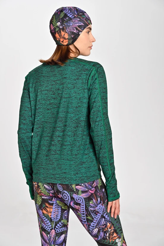 Blouse Basic Melange Fern Green - packshot