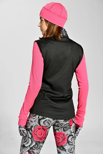 Women's quilted vest Ornamo Roses