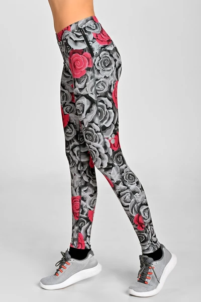 Legginsy ocieplane Dynamic do biegania Ornamo Roses