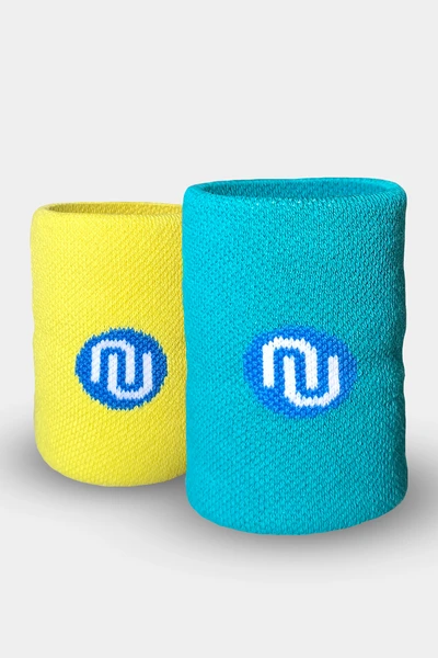 Cotton wristband 2 pcs Turquoise-Yellow