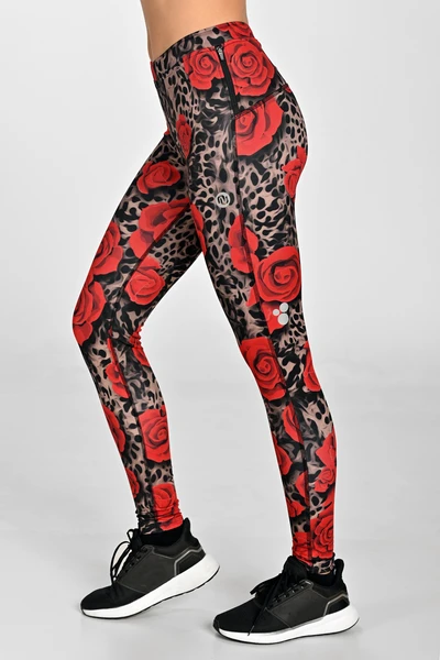 Insulated running leggings Dynamic Selva Roses Sample