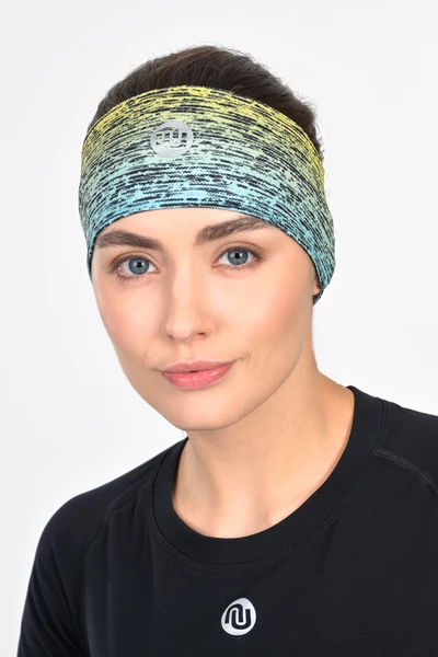 Sports headband Melange Turchese-Limone