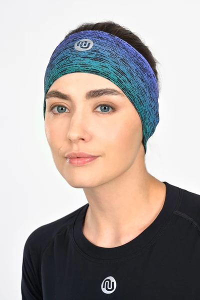 Sports headband Melange Verde-Viola