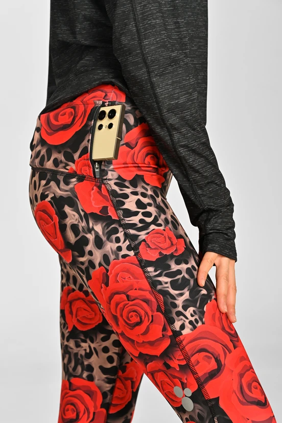 Regular Running Leggings Dynamic Selva Roses - packshot