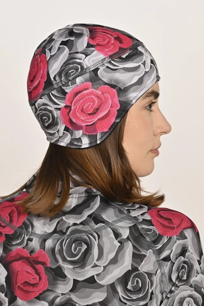 Short hat with earflaps Ornamo Roses