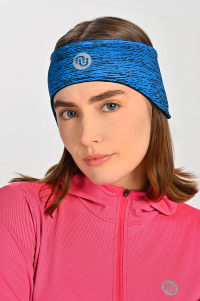 Thermoactive sports headband with ear pads Melange Cobalt II Quality