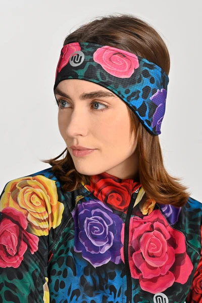 Thermoactive sports headband with ear pads Selva Roses Cobalt II Quality