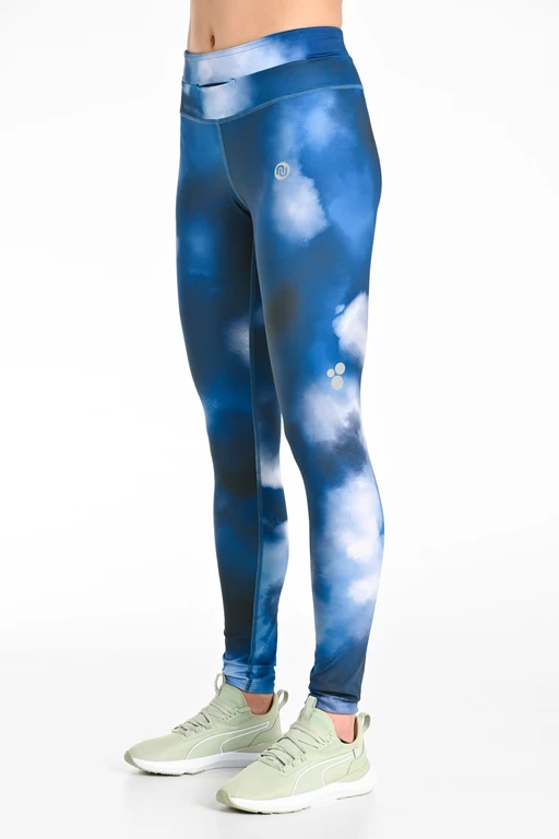 Leggings petite with waistband Pro Mosaic Aurora Blue - Nessi