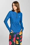 Bluza Zip Melange Cobalt