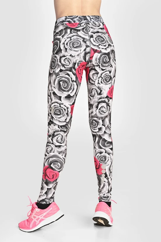 Dual Space leggings with side pockets Ornamo Roses - packshot