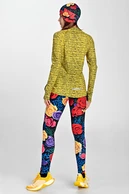 Leggings petite with waistband Pro Selva Roses Cobalt - packshot