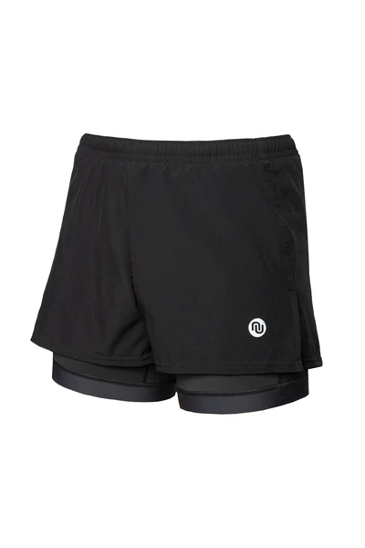 Men's sports shorts with leggings Black