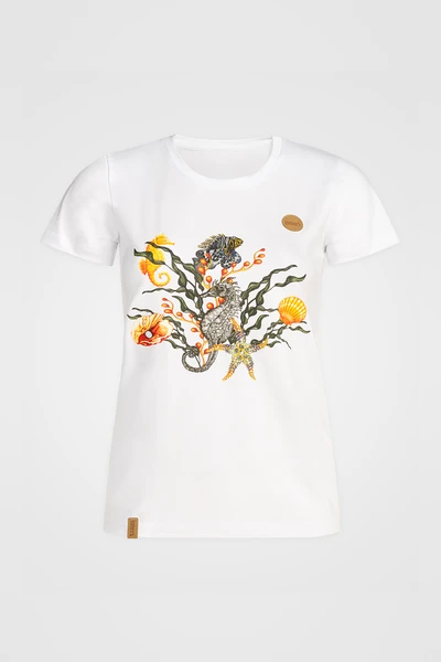 T-shirt damski Pure White z nadrukiem II Gatunek