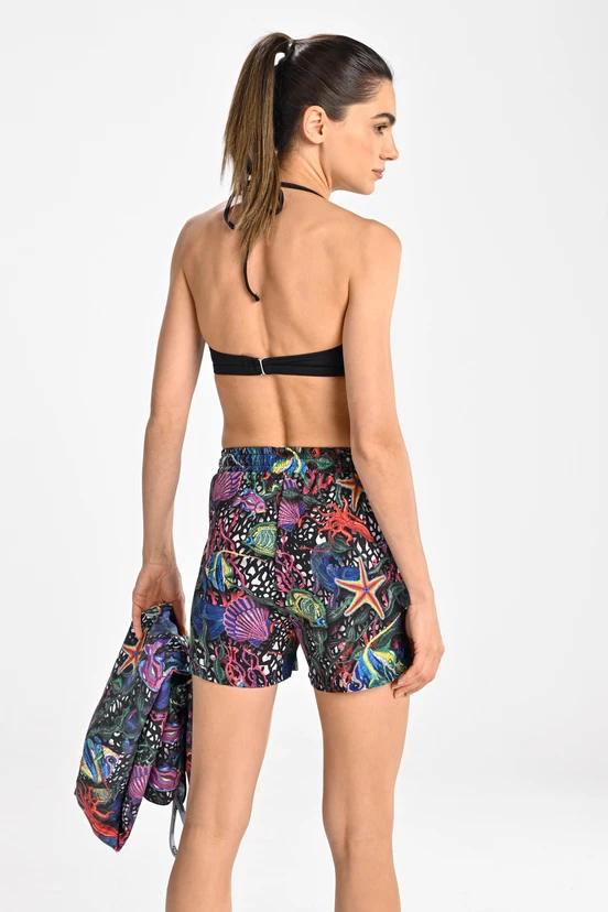 Women's beach shorts Mosaic Sea - packshot