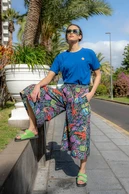 Women's culottes 100% cotton Mosaic Sea - packshot